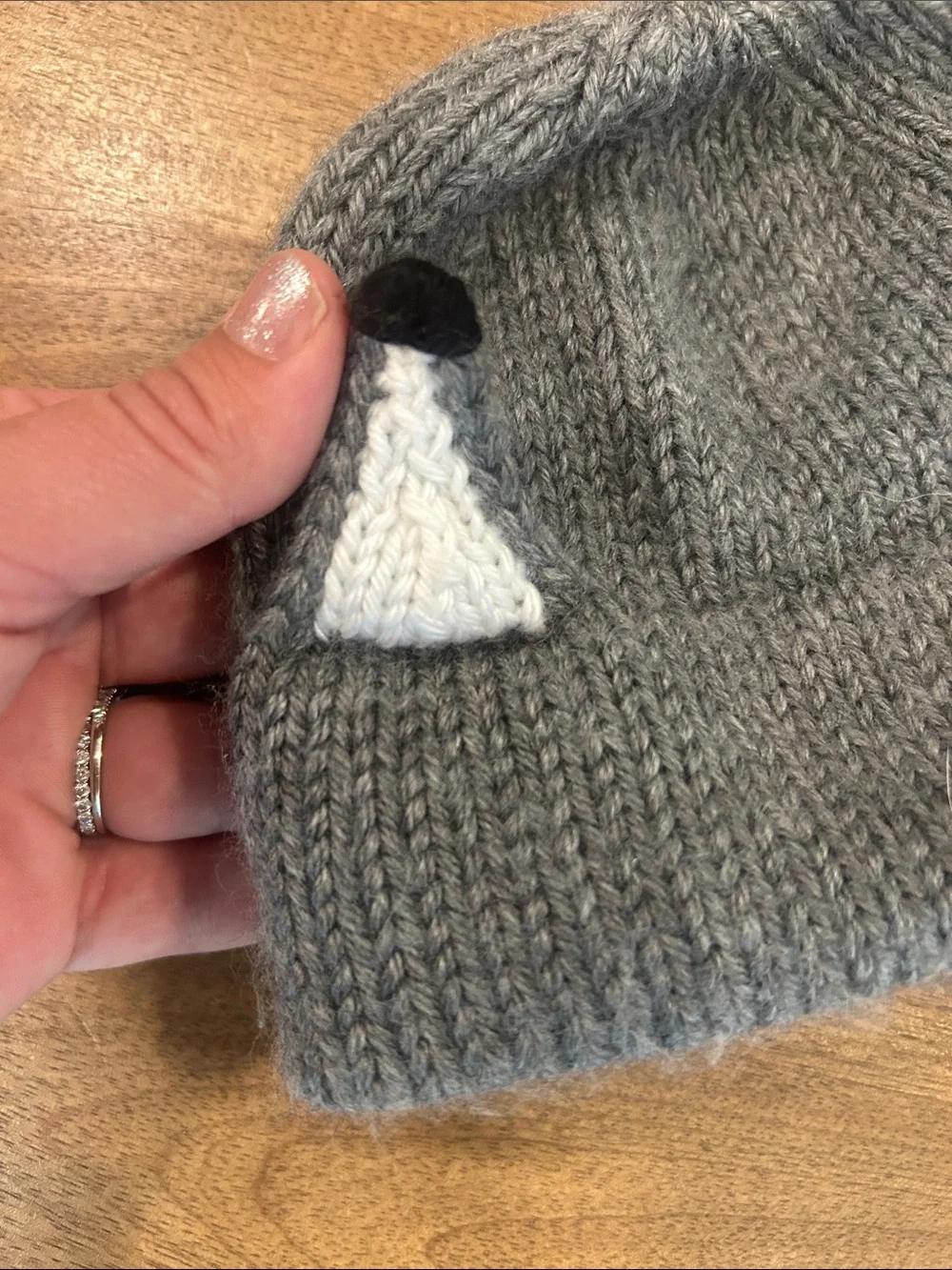 Baby 3-6 Month Wolf Knit Hat